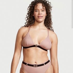 🆕 Victoria’s Secret Swim Wild Wanderer Ribbed Triangle Bikini Top & Bottom Set